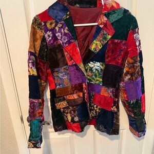 Boston Proper Colorful Patchwork Blazer Sz M Women’s